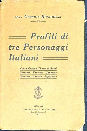 Profili di tre personaggi italiani