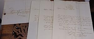 Vier französische Vorphila-Briefe aus Blaye (Frankreich), geschrieben vom Winzer und Weinhändler ...