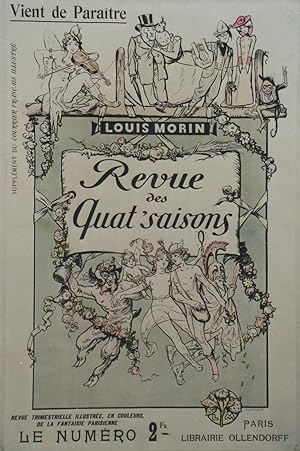 "REVUE DES QUAT' SAISONS" Affiche originale entoilée Litho Louis MORIN 1900