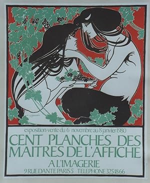 "EXPOSITION : CENT PLANCHES DES MAITRES DE L'AFFICHE" Affiche originale entoilée / EXPOSITION-VEN...