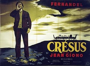 "CRÉSUS" Réalisé par Jean GIONO en 1959 avec FERNANDEL /Affiche originale française en 4 panneaux...