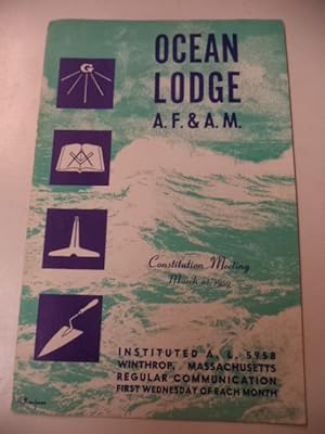 Ocean Lodge A.F & A.M 1959 Constitution Meeting [Program and Menu]