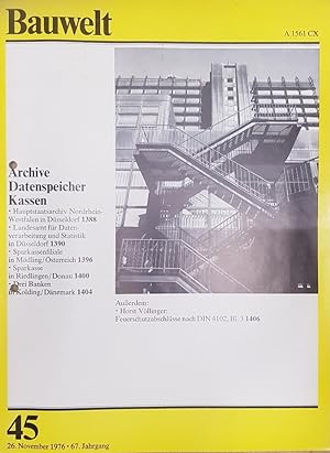 Bauwelt 45/1976. THEMA: Archive Datenspeicher Kassen.