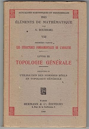Elements De Mathematique VIII (Livre III)