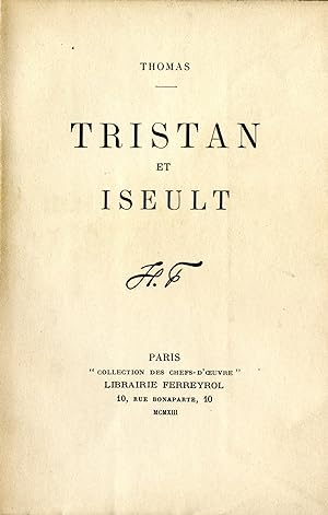 Tristan et Iseult.