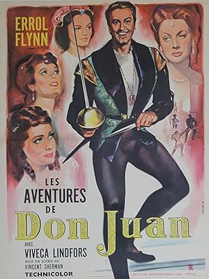 "LES AVENTURES DE DON JUAN (ADVENTURES OF DON JUAN)" Réalisé par Vincent SHERMAN en 1948 avec Err...
