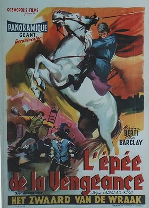 "L'ÉPÉE DE LA VENGEANCE" (IL CAVALIERE DALLA SPADA NERA) / Réalisé par Ladislao KISH en 1956 avec...