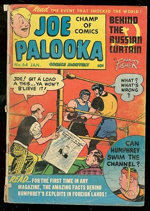 JOE PALOOKA #64 1952-HARVEY PUB-HAM FISHER-IRON CURTAIN G