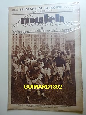 Match Intran n°371 17 octobre 1933