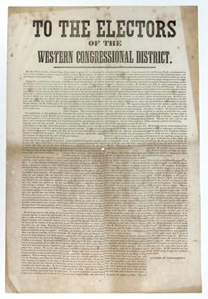 To the electors of the Western Congressional district. The Hon. Wilkins Updike, of South Kingstow...