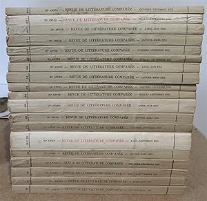 Revue de Littérature Comparée : 5 années complètes en 15 volumes : 1947 (n°81 à 84) et 1949 à 195...