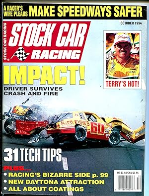 Stock Car Racing 10/1994-crash photo cover-Terry Labonte-Charlotte-VG
