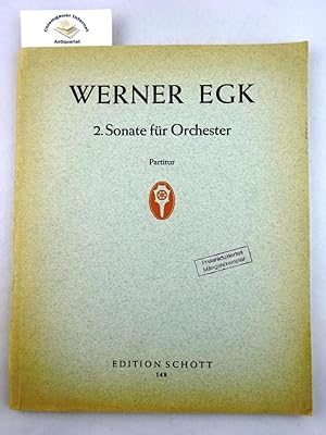 2. Sonate für Orchester. Partitur. Edition Schott 148. VS 42601.