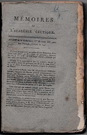 Mémoires de l'Académie celtique, ou Mémoires d'antiquités celtiques, gauloises et françaises. Tom...