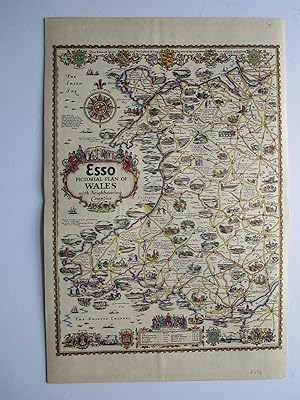 Esso Pictorial Plan of Wales with Neighbouring Counties.