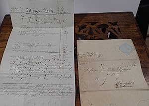 Zwei Schreiben an den Ortsrichter bzw. Erbrichter Leutnant Engelmann in Hohenleipisch.