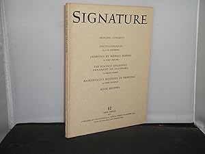 Signature A Quadrimestrial of Typography and Graphic Arts, Edited by Oliver Simon, New Series No ...