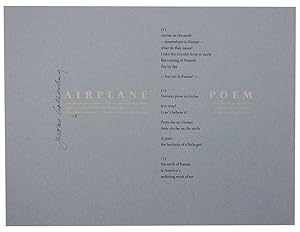 Airplane Poem (Signed Broadside)