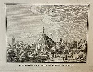 [Antique print] S. Sebastiaans of Kruis-Gasthuis te Utrecht.