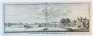 [Antique print] De Nieuwersluis langs de Vegt, aan den Noordkant te zien, 1744.