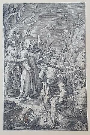 [Antique print, engraving, 1653] The betrayal of Christ /De Judaskus (set title: Passion of Chris...