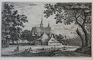 Antique print, etching | Rijsbergen/St. Willibrord kerk in Klein-Zundert, ca. 1650, 1 p.