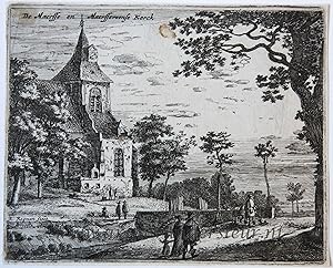 Antique print, etching | De Maersse en Maersseveense Kerk/ Kerk van Maarsseveen, Maarssen, ca. 16...