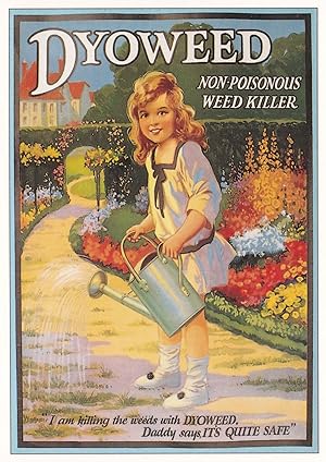 Dyoweed Gardening Weed Killer Advertising Poster Postcard