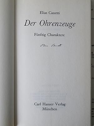 Der Ohrenzeuge. Fünfzig Charaktere