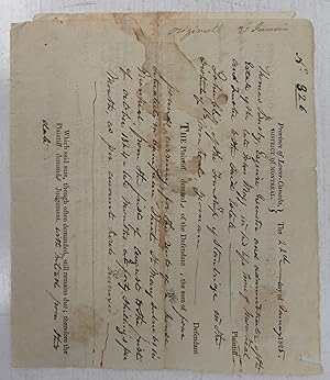 Court summons for John Cliff, Stanbridge Township, District of Montreal, 1825