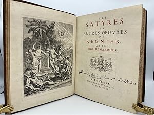 Les Satyres et autres oeuvres de Régnier, avec des remarques [de Claude Brossette]