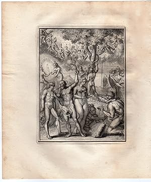 Antique Print-CREATION-ADAM-EVE-HYROGLYPHIC-SYMBOL-de Hooghe-1735