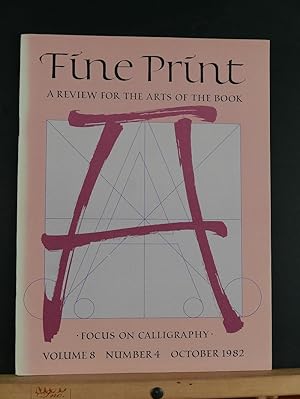 Fine Print: A Review for the Arts of the Book, October 1982