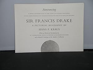 Prospectus for Sir Francis Drake A Pictorial Biography by Hans P Kraus with an Historical Introdu...
