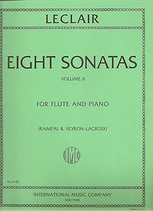 Leclair; Eight Sonatas for Flute and Piano, Vol. 2