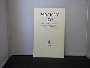 W & J Mackay Publicity Leaflet - MAckay 100 Type specially designed for the centenary of W & J Ma...