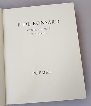 Poèmes de Ronsard