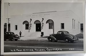 Real Photo Post Card: "U.S. Post Office, Tulare, California; 0821"
