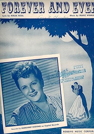 Forever and Ever - Vintage Sheet Music Margaret Whiting Cover