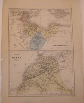 Tunis Et Tripoli. With Empire Of Maroc.