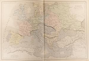 Carte de l'Europe pendant le XVIIIe siècle. Carte extraite de l'Atlas universel et classique de g...