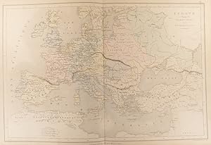 Carte de l'Europe à lépoque de Charles-Quint. Carte extraite de l'Atlas universel et classique d...