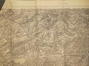 Lure (Epinal). Carte N° 100. Carte au 1/80 000. Relevés de 1839. Révisée en 1896. Début XXe. Vers...