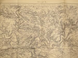 Meaux (Soissons). Carte N° 49. Carte au 1/80 000. Relevés de 1832. Révisée en 1899. Début XXe. Ve...