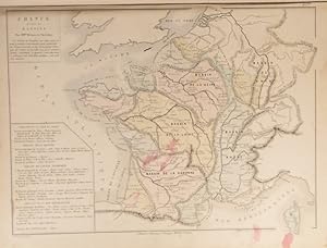 Carte de la France divisée en bassins. Carte extraite de l'Atlas universel et classique de géogra...