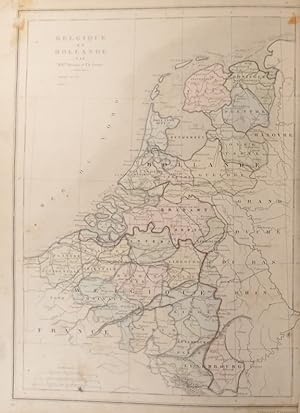 Carte de la Belgique et de la Hollande. Carte extraite de l'Atlas universel et classique de géogr...