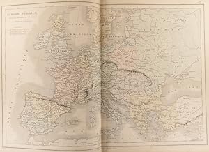 Carte de l'Europe féodale pendant les XIe et XIIe siècles. Carte extraite de l'Atlas universel et...