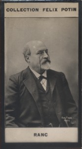 Photographie de la collection Félix Potin (4 x 7,5 cm) représentant : Arthur Ranc, homme politiqu...