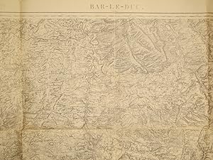 Bar-le-Duc (Verdun). Carte N° 51. Carte au 1/80 000. Relevés de 1838. Révisée en 1911. Vers 1915.