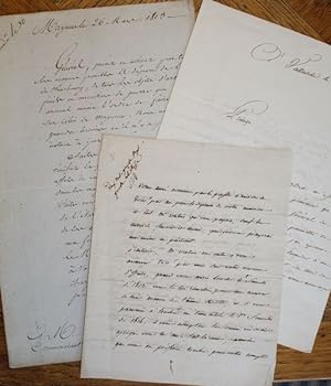 Trois lettres manuscrites.